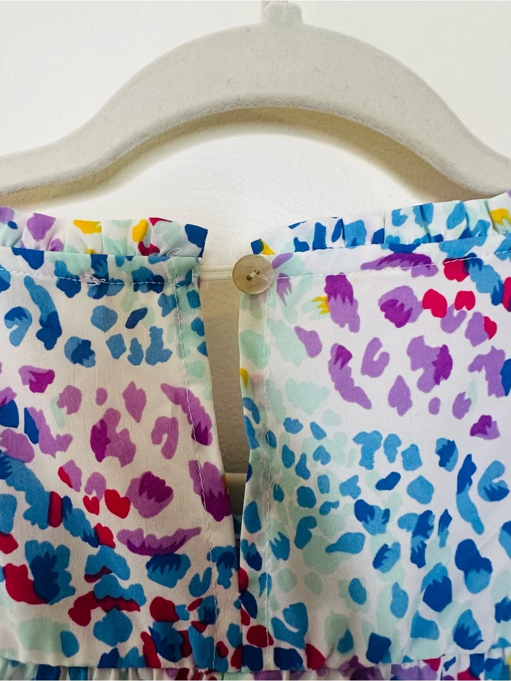 Umgee Plus Size 2XL Colorful Tiered Ruffle Sleeve Dress NWT - Picture 7 of 9